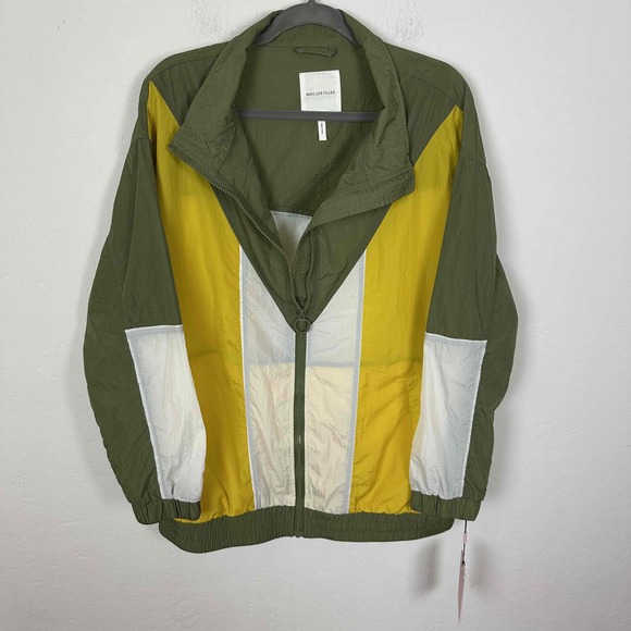 NWT Avec Les Filles Colorblock Zip-up Windbreaker Size Large - Picture 6 of 6